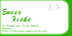 emese hicke business card